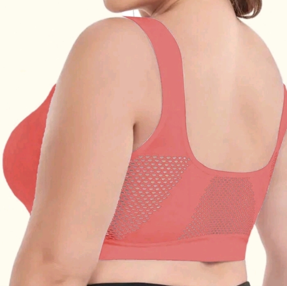 CORAL Sports Bra Breathable/Wireless WIDE COMFORT STRAPS W/ Removable Pa… - Picture 2 of 4